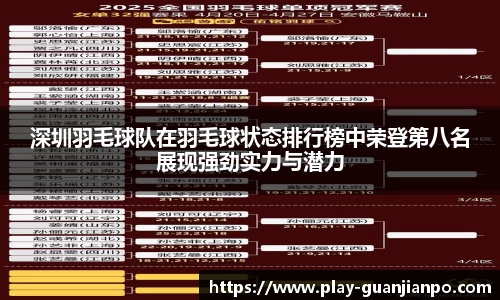 深圳羽毛球队在羽毛球状态排行榜中荣登第八名展现强劲实力与潜力